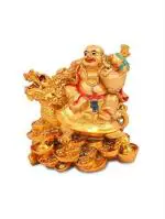 Sai Amrut Golden Porcelain Laughing Buddha Vastu