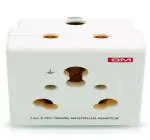 GM 16 AMP 3 Pin Multi Plug Travel Adaptor Suitable for Class I and II Electrical Appliances - White