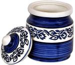 RAJ@ROYAL Ceramic Storage Container Canister Jar with Lid For Pickle (Blue) - 1.25 kg