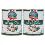 CANEEN Button Mushroom 800g | Rich in Protein & Fibres | Gluten Free, Non GMO |Combo Pack of 2 (800gms x 2)