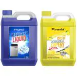 Fivanta 5Ltr Multipurpose Cleaning Gel With 5Ltr Top Load Liquid Detergent- Yellow