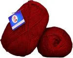 Simi Enterprise Red Wool Sunrise Wool Ball Hand Knitting Wool, Art Craft Soft Fingering Crochet Hook Yarn, Needle Knitting Yarn Thread Dyed, 400 G
