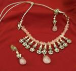 JAYA VISION ENTERPRISES Gemstone Rose Quartz Tumble & Stone beads Necklace