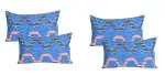 Gharsaaz Multicolor Printed Polycotton Pillow Covers Set of 4