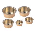 Khasiyat Bazaar Original premium genuine Brass Pital Tope / Patila Hammered (5 Piece Set) with kalai -KB006| Brass kitchenware| Brass Cookware| Brass Utensil| Brass dinnerware|