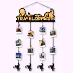 Expleasia Travel Stories Bike Hanging Photo Frame |collage Photo Frame| Wall Decor Hanging Photo Frame | Gift item|
