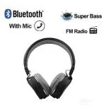 BOPUD SH-12 Wireless Bluetooth Over The Ear Headphone with Mic. Enjoy a fulfilling audio experience with this over-the-head, compact headset equipped with plush earpads for comfort.