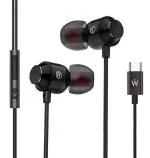Wissenschaft JPS01 DAC Chip Type C Wired Earphones with Mic Compatible with All Type C USB devices (Black)