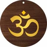 SAHI CRAFTS Beautiful Om Wall Hanging Wooden Design/Om Wall Decor for Living Room, Bed Room (Round)