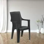 Nilkamal MYSTIQUE Plastic Midback With Arm Chair |Home| Dining Room|Bedroom| Kitchen| Living Room||Garden|Hallway|Restaurant|Office|Outdoor|Dust Free |100% Polypropylene Stackable Chairs|Season Rust Brown|Set Of 2