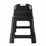 Regalo Backrest Premium Plastic Stool Chair| Strong Support For Bathroom| Multipurpose (Grey)