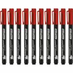 SONI OFFICE MATE Laundry Markers (Set of 10, Red)