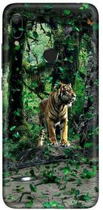 aadia Huawei Y6 Prime (2019) Matte Vinyl Tiger Printed Mobile Skin Sticker with Scratch Resistant Lamination