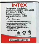Mobcrown Mobiaspire Mobile Battery for Intex Aqua 3G Pro. Battery Model No. 395352AR(1400Mah) Original