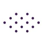 Comet Busters Purple Round Bindi For Women