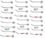 Anee - Kee 25 PCS / 10 inch Metal Wall Mount Display Hook Hanger for Mobile Accessories Hanging hook General store Jewellery Hanging Stainless Steel