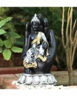 Beckon Venture - Multicolor Handicraft Hand Palm Buddha Statue For Home Decor
