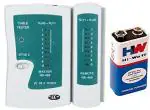 BTSTECH LAN Cable Tester RJ45 and RJ11 Network Cable Tester Telephone Line Detector with 9v Battery