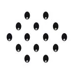 Comet Busters Black Stone Bindi For Women