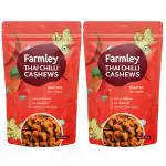 Farmley Roasted Cashew Thai Chilli Flavored Cashew Standee Pouch Pack of 2 each 200g