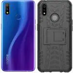 CarryWrap Back Cover for Realme 3 Pro (Black, Dual Protection)