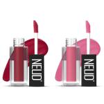 NEUD Matte Liquid Lipstick Combo - Peachy Pink and Supple Candy With Two Lip Gloss Free