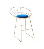 HN HUES Navy Stainless Steel Bar Chair With Seat Cushion For Multipurpose Use
