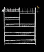 SUPRAS TRADING HOUSE Stainless Steel Large Wall Mounted Kitchen 5 Layer Rack (31 x 30) Inch Bartan Stand