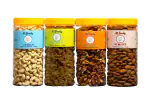 41 foods Dry fruits combo pack of Almonds Cashews Raisins Walnuts | Kaju Badam Akhrot Kishmish (150gm x 4) 600 GM