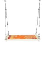 Riyo Moda Imala 2 Seater Warli Painted Indoor Swing with Accessories for Living Room Wooden Large Swing (Orange, DIY(Do-It-Yourself))