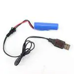 KP ORIGINAL BATTERY Fisca 3.7V 400Mah Rechargeablelithium Ion Battery With USB Charger, Sm 2P Connector For Rc Stunt Car