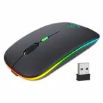 RPM Euro Games Wireless Gaming Mouse | Rechageable 500 mAh Battery | Adjustable 2400 DPI | 6 Color Backlit RGB | Works with Windows, MAC, Android.