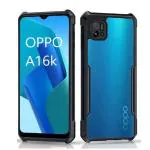 RUPELIK Oppo A16K (Eagle) Shock Proof Clear Protective Hybrid TPU & PC Transparent Back Crystal Clear Eagle Case Cover for Oppo A16K (Black/Transparent)