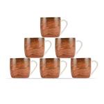 UPC Copper Series Brown Ceramics Coffee Mug 160 ml (Set of 6)