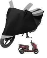 Auto Hub Bike Cover for Suzuki Burgman 125 , Dustproof UV Protection water resistant Custom Fit Cover-(Black-Silver )