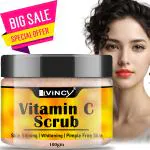 Livincy Vitamin C, E & Hyaluronic Acid Brightening Face Scrub_100gm Scrub for men and women