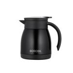 Borosil Hydra Black Teapot 500 ml Stainless Steel Double Wall Vacuum Insulated | 12 Hours Hot & 14 Hours Cold