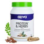 OZiva Protein & Herbs | Whey Protein for Men | For Muscle Recovery & Stamina | Chocolate (1kg)