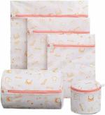 INKULTURE Mesh Laundry Bags, Washing Machine Wash Bags, Reusable and Durable Mesh Wash Bags (5 Different Sizes, Underwear Print) ,nylon