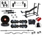 Body Maxx Rubber 36 Kg Combo Bm12 Home Gym With 6-In-1 Multipurpose Bench