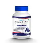 Healthvit Vitamin D 400 IU with Vitamin K2 55mcg for Bone Health Support- 60 Capsules