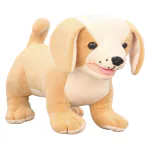HAPPY SPRINGS Dwarfy Soft dog toys for kids, boys and girls of all age - 25 cm (Brown)