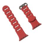 RUPELIK (Ladies Sili Metal Lock 42mm Strap Red) Ring Design Soft Silicone 45mm, 44mm, 42mm Watch Strap Compatible with Series SE/8/7/6/5/4/3/2/1 with Secure Buckle Clasp Look for Women's (Red)