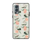 Qrioh Bird & Floral Pattern Glass case for OnePlus Nord 2 5G