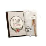 Papernest | Handmade Diary Gift Pack | Inspirational Quotes Journal | Handmade Paper Journal with 2 Pencils & 2 Pens| Recycled Papers