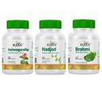 Kudos Hadjod Tablets | Ashwagandha Tablets | Brahmi Mind WellnessTablets | 60 Tablets | GMP Certified |Pack Of 3