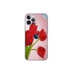 GADGETSWRAP Printed Vinyl Skin Sticker for Apple iPhone 12 Pro Max - red tulips 3