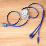 Astound Multi Charger Cable 1M/3A/2Pack, Sdbaux Universal Charge 3 In 1 Retractable Usb Fast Charging Cord Lead With Ip Micro Usb Type C Port