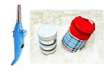 Blue Wonder Dolphine Shape Electric Gas Lighter With 4 Pcs Round Lunch Box and Multicolour, Pack of 2