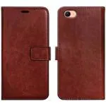 Coverview Flip Cover for Oppo A83 - Cherry Brown